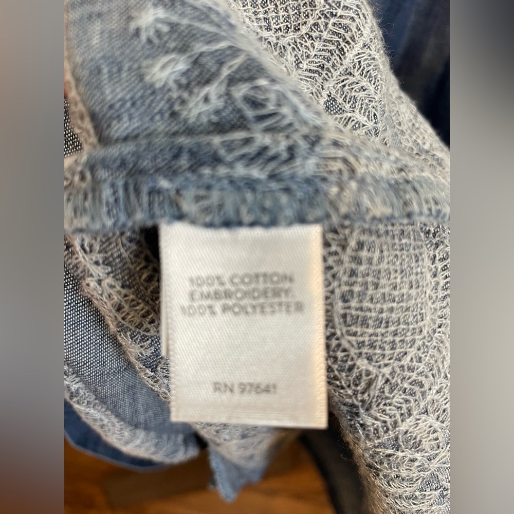 J Jill embroidered Blue Denim Dress Tunic 2x - Picture 4 of 12